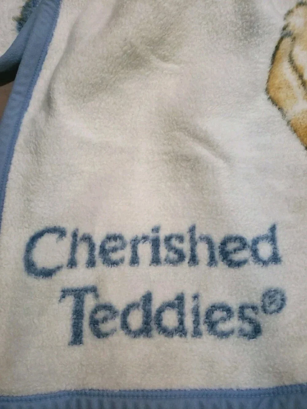 Vtg Biederlack Aurora Cherished Teddies Fleece Throw Blanket 37